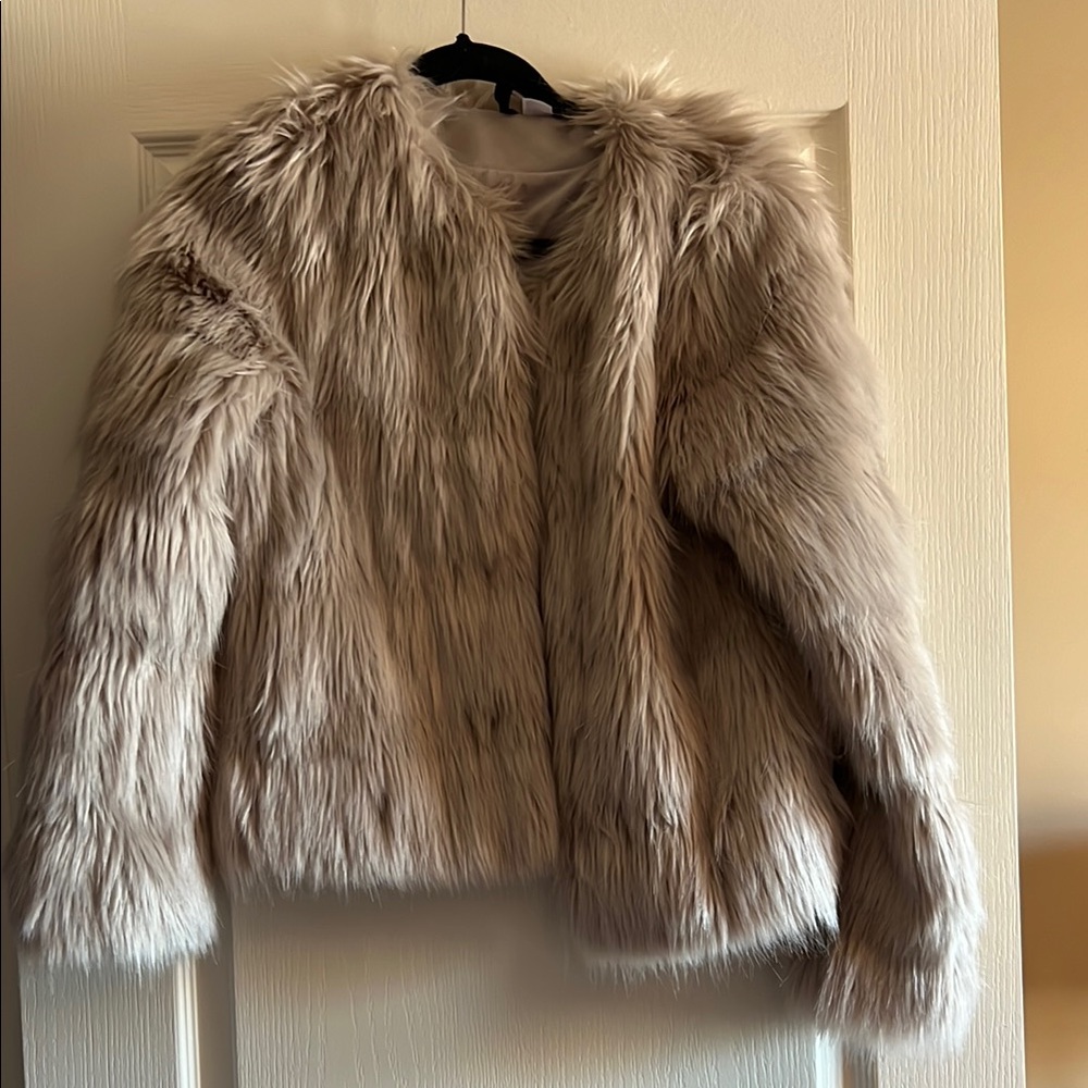 H&M faux fur jacket